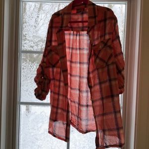 Orange and dark blue flannel!